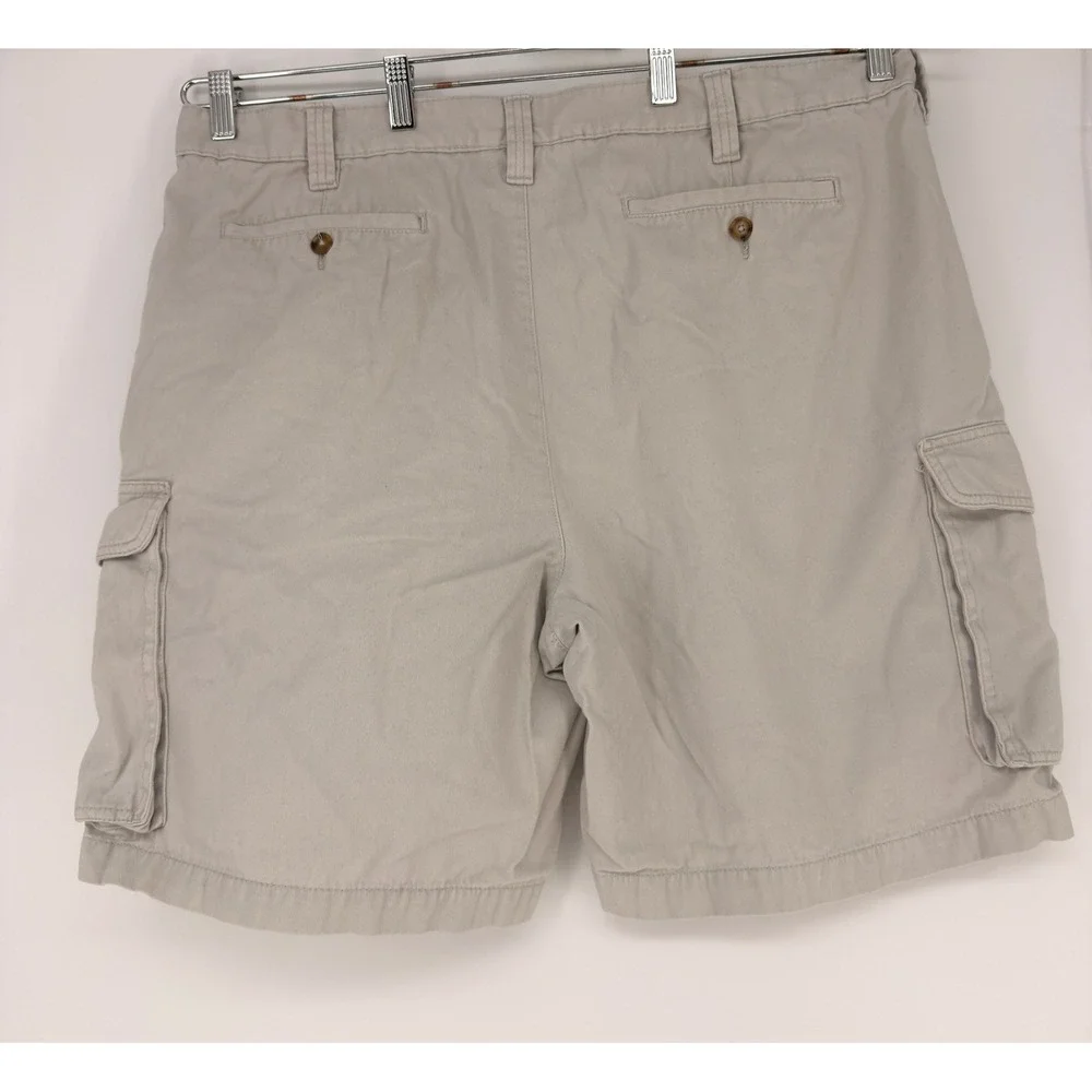 Croft & Barrow Cargo Shorts Mens 40 Beige Cotton Twill Utility Gorpcore Dadcore